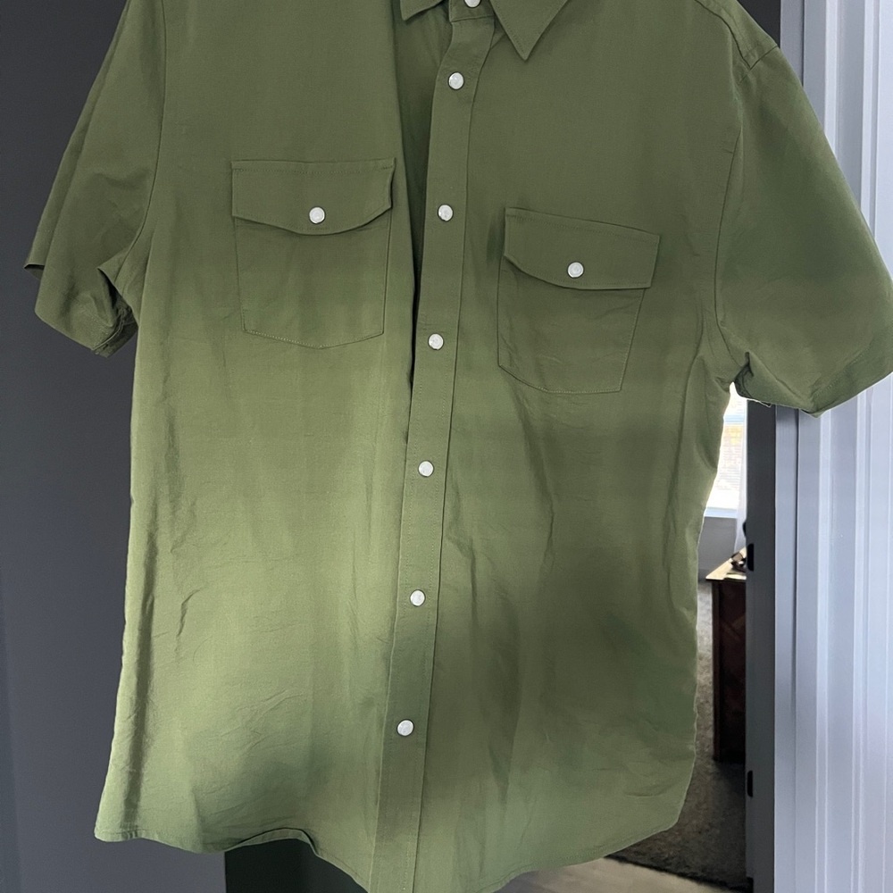 Olive Green Men's Snaps shirt